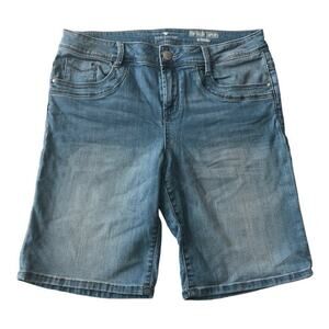 Tom Tailor Womens Jean Shorts Size 29 Tapered Bermuda Denim Blue Jeans Shorts